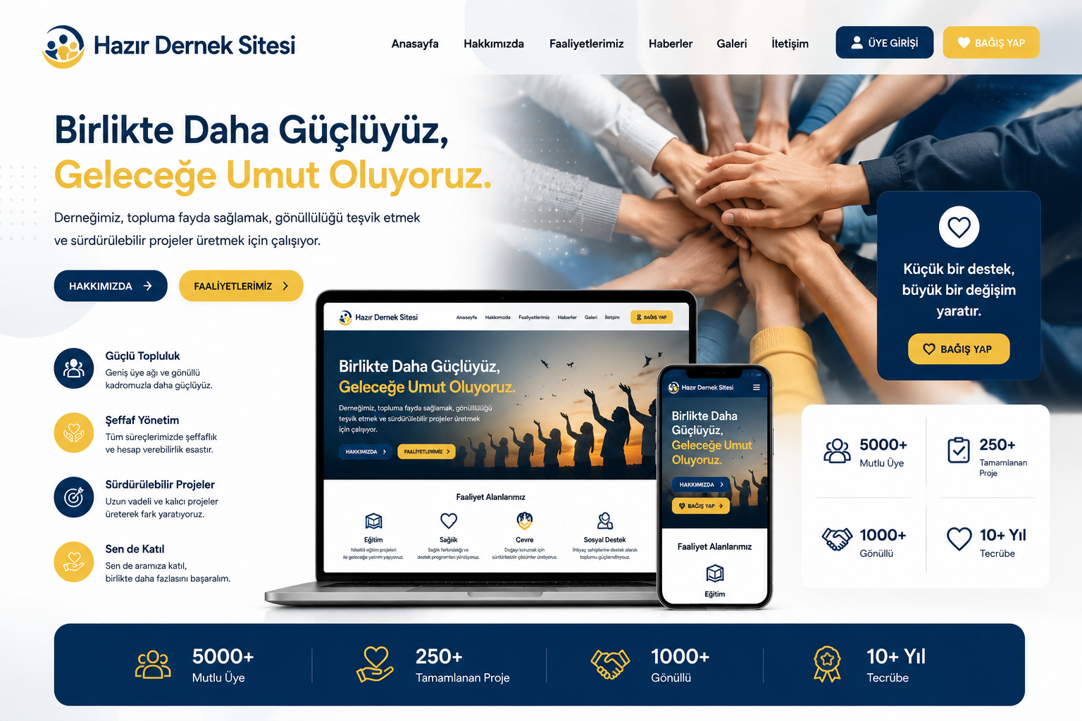 Hazır Dernek Sitesi tasarımı - hazır web sitesi